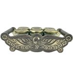 Vintage-Inspired Embossed Metal Tray with Decorative Glass Jars Set – Elegant Spice and Condiment Holder|COLOUR-GREY | Brand Name : SUGARCRAFT BOX CO