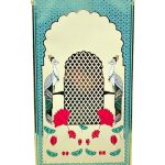 Floral Elegance Tea Box Set with Satin Lined Interior and Glass Containers