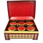 Regal Red and Gold Tin Box Set with SIX Decorative Containers – Multipurpose Storage for Home and Kitchen