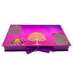 Sweet Box with Magnetic Flap | Handmade Cardboard Paper Gift Box for Gifting Sweets Chocolate Dry Fruits Cavity/Compartments (MB 26 Pallazo Ribbon C 1 Kg Box) PACK OF 5
