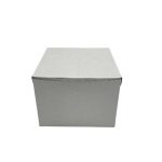 Freshness Keeper Bakery Box Stackable Tiffin Carrier Eco-Friendly Bakery Packaging Bundle Premium Pastry Box Collapsible Bakery Storage Box Assorted Bakery Packaging- SILVER Colour (Pack of 100 Boxes) (4X4X3 GLOSS)