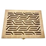 Wooden Storage Box for Storing Napkins,Chocolates,Dry-Fruits,etc..Medium Size Wooden Boxes |Light Brown Colour|Pack of 5| (Square Design Box)